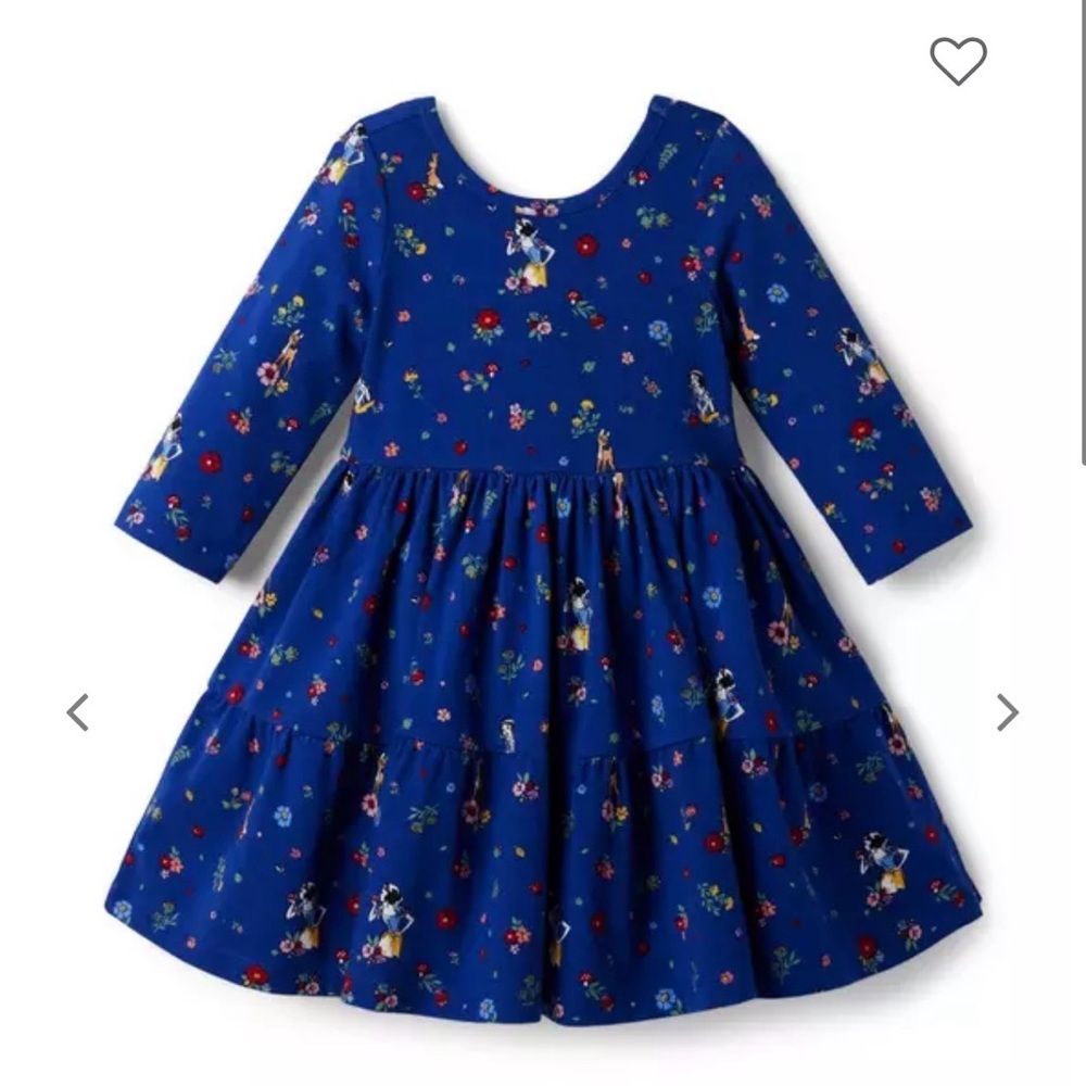 Janie and Jack Disney Snow White Floral Jersey Dress